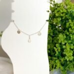 TORNOZELEIRA GOTA E BOLAS COM EXTENSOR PRATA 925