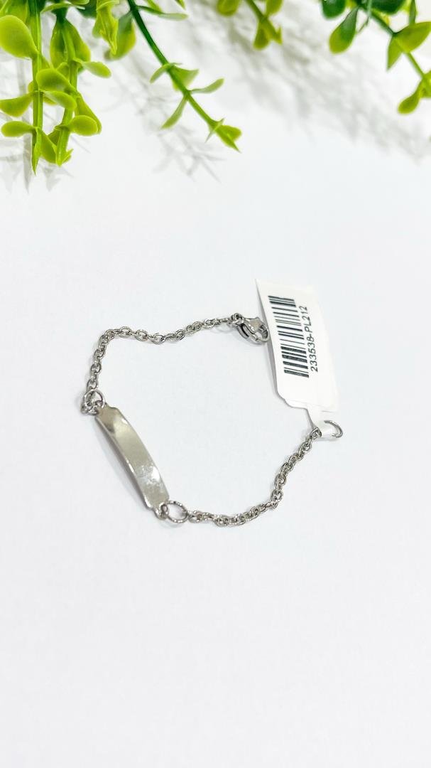 085_3353_produto PULSEIRA INFANTIL PLAQUINHA AÇO - Imagem 1