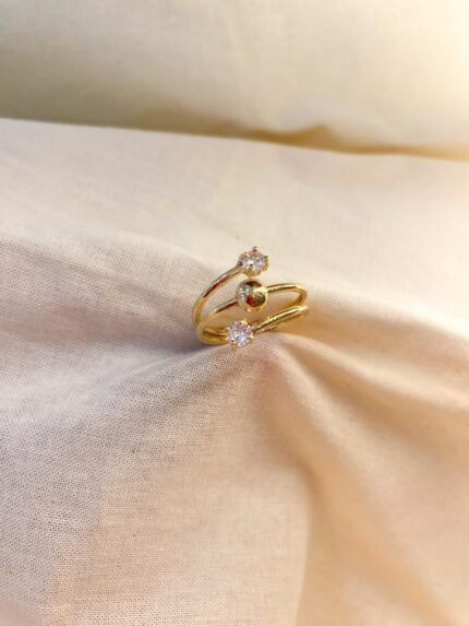 ANEL TRIPLO ESFERA E ZIRCONIA 17