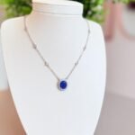 COLAR LUXO SAFIRA AZUL